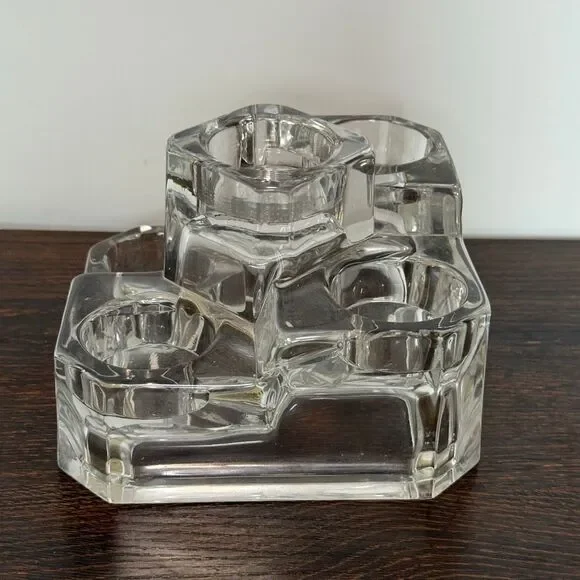 PartyLite lead crystal 5 tier tea light candle holder 3x6” 4.10lbs - Picture 6 of 6